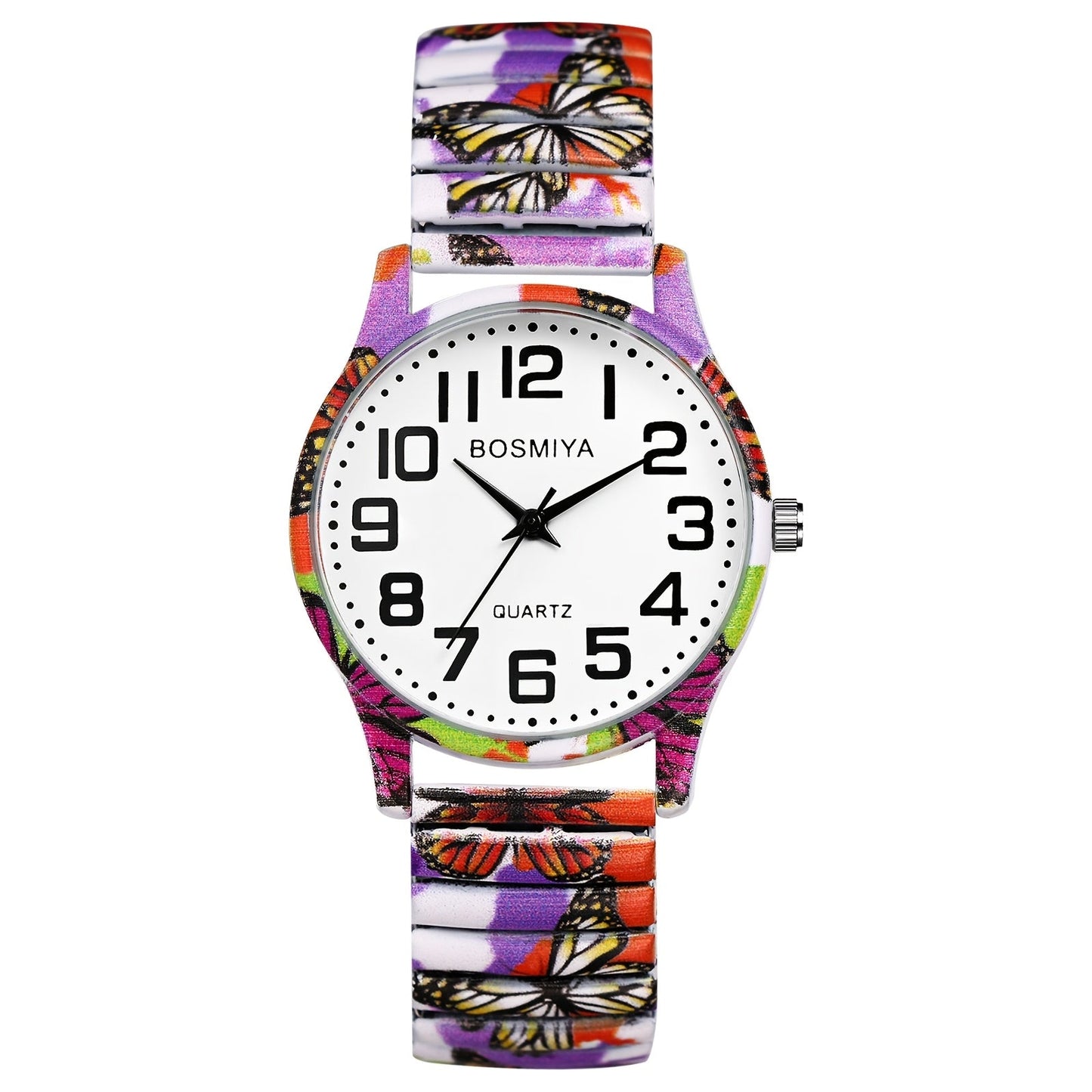 Women's Quartz Watch - Boho for Elastic Stretch Strap Analog Wristwatch - Large Arabic Numeral - product detail view 31