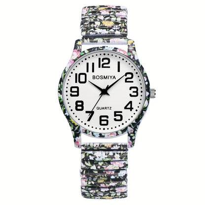 Women's Quartz Watch - Boho for Stretch Stainless Steel Strap, Large Arabic Numeral Dial - product detail view 13