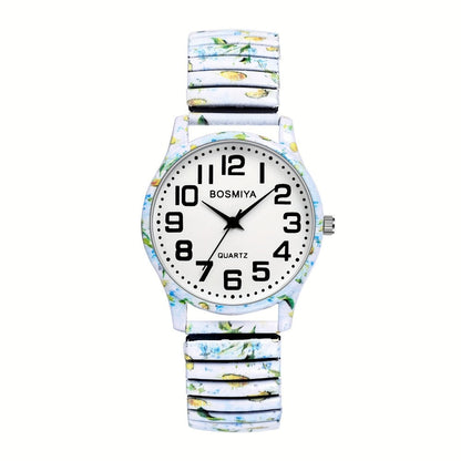 Women's Quartz Watch - Boho for Stretch Stainless Steel Strap, Large Arabic Numeral Dial - product detail view 15