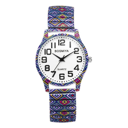 Women's Quartz Watch - Boho for Stretch Stainless Steel Strap, Large Arabic Numeral Dial - product detail view 17