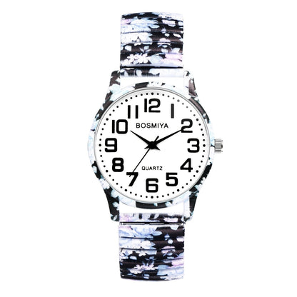 Women's Quartz Watch - Boho for Stretch Stainless Steel Strap, Large Arabic Numeral Dial - product detail view 34
