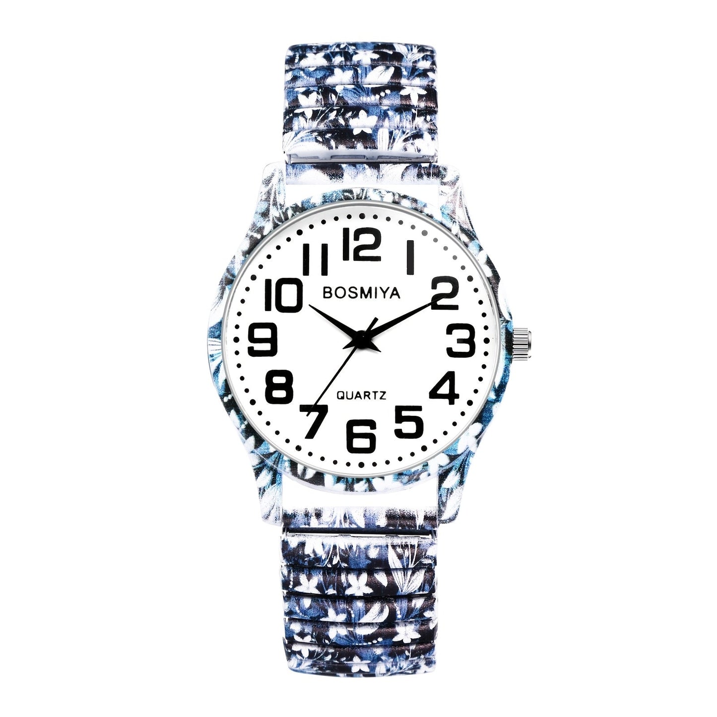 Women's Quartz Watch - Boho for Stretch Stainless Steel Strap, Large Arabic Numeral Dial - product detail view 36
