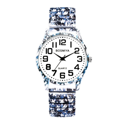 Women's Quartz Watch - Boho for Stretch Stainless Steel Strap, Large Arabic Numeral Dial - product detail view 36