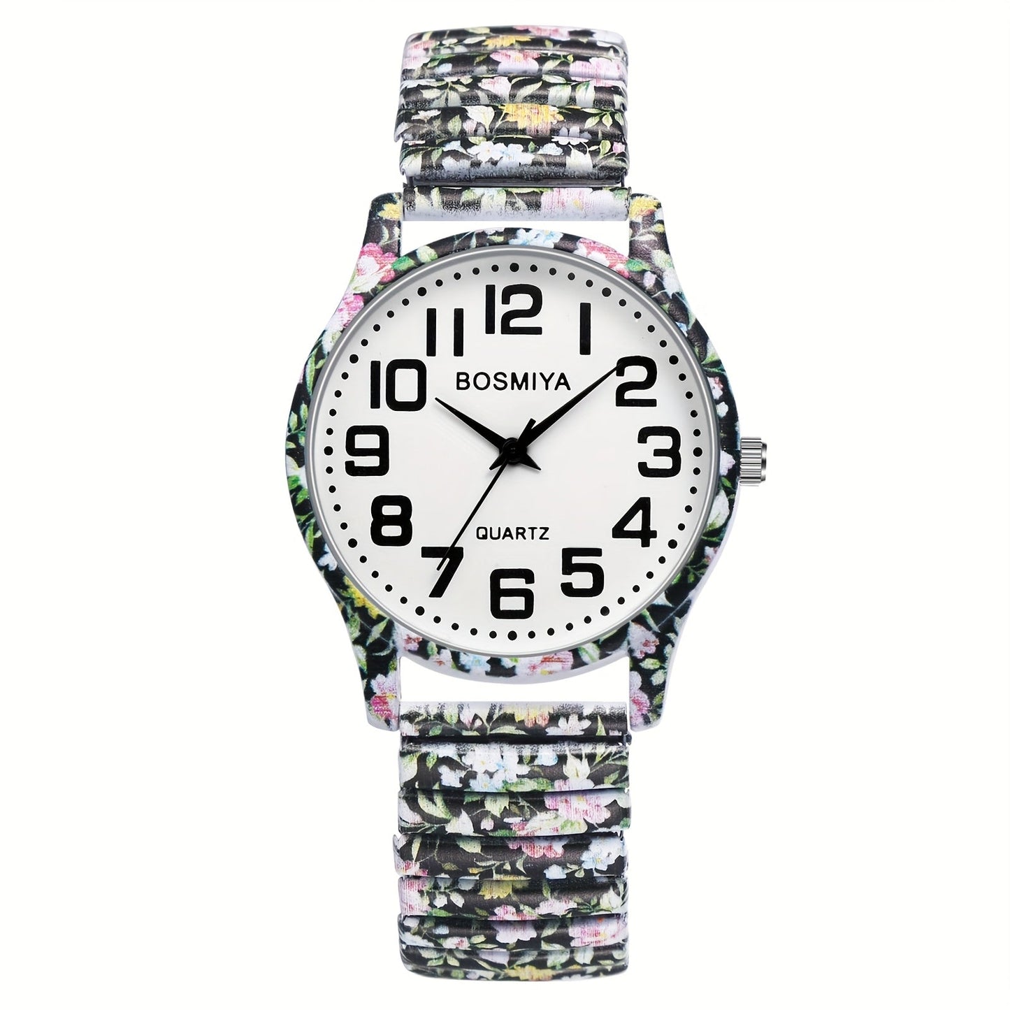 Women's Quartz Watch - Boho for Stretch Stainless Steel Strap, Large Arabic Numeral Dial - product detail view 37