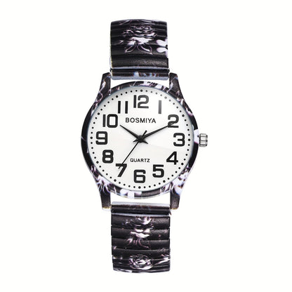 Women's Quartz Watch - Boho for Stretch Stainless Steel Strap, Large Arabic Numeral Dial - product detail view 40