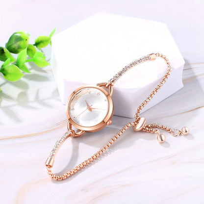 Women's Quartz Watch - Bracelet for Hexagonal Case Stainless Steel Analog Dress Wristwatch Petite - product detail view 8