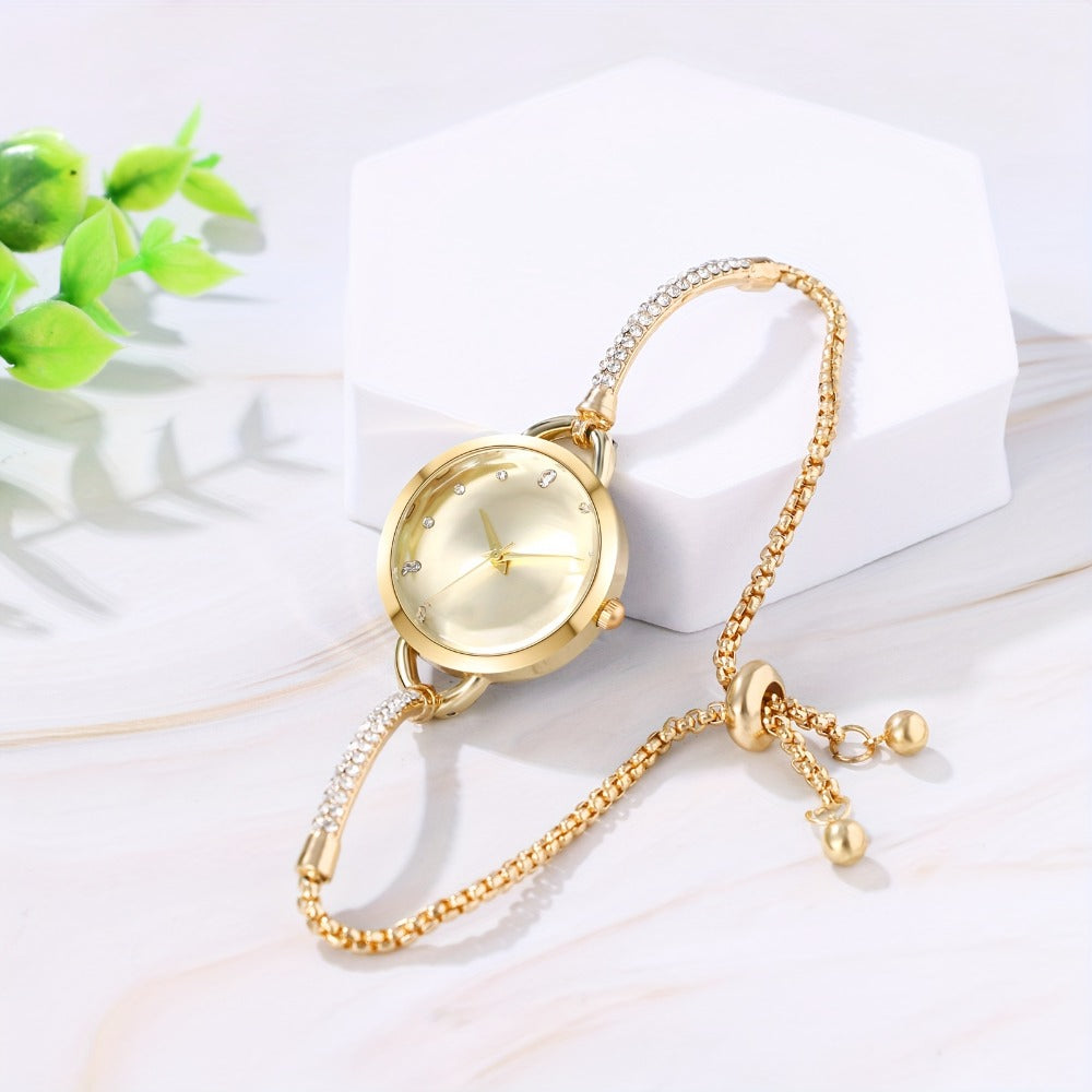 Women's Quartz Watch - Bracelet for Hexagonal Case Stainless Steel Analog Dress Wristwatch Petite - product detail view 10