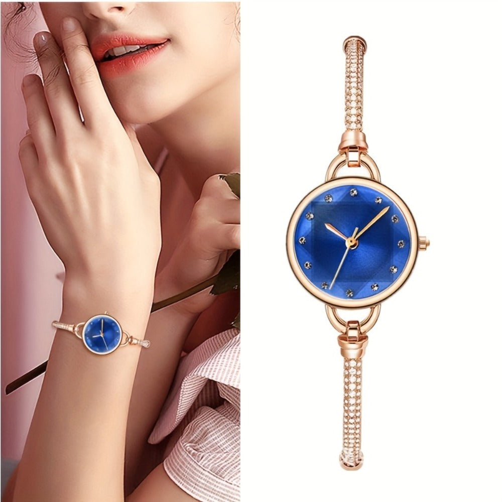 Women's Quartz Watch - Bracelet for Hexagonal Case Stainless Steel Analog Dress Wristwatch Petite - product detail view 11