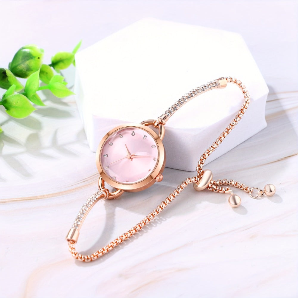 Women's Quartz Watch - Bracelet for Hexagonal Case Stainless Steel Analog Dress Wristwatch Petite - product detail view 16