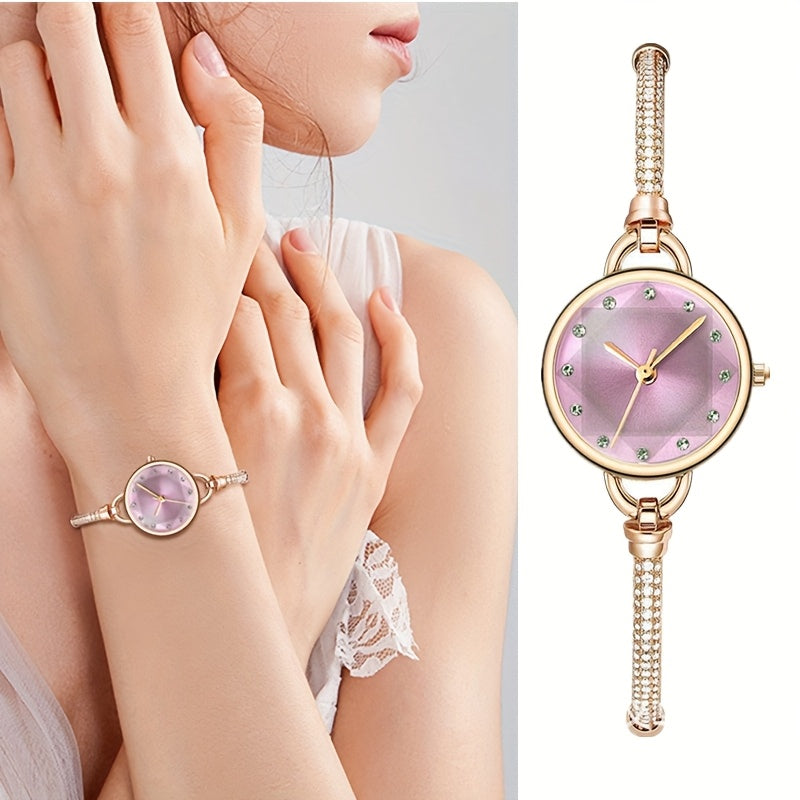 Women's Quartz Watch - Bracelet for Hexagonal Case Stainless Steel Analog Dress Wristwatch Petite - product detail view 23