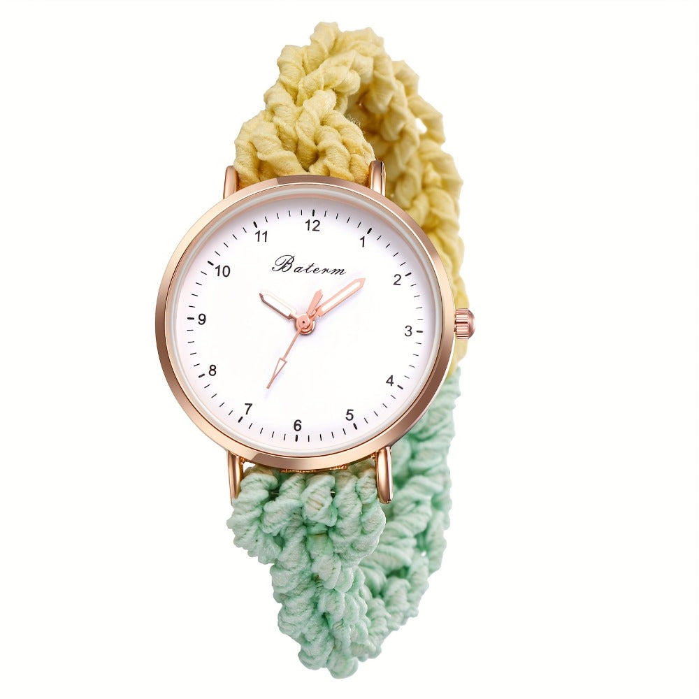 Women's Quartz Watch - Braided Cord for Girls Boho Colorful Gradient Friendship Bracelet - product detail view 12