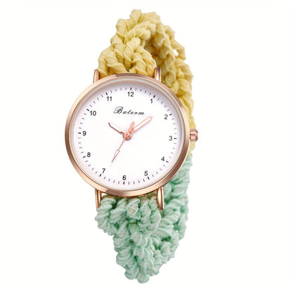 Women's Quartz Watch - Braided Cord for Girls Boho Colorful Gradient Friendship Bracelet - product detail view 12