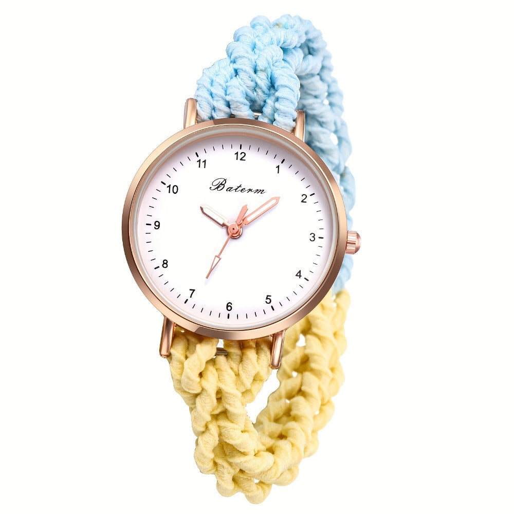 Women's Quartz Watch - Braided Cord for Girls Boho Colorful Gradient Friendship Bracelet - product detail view 14