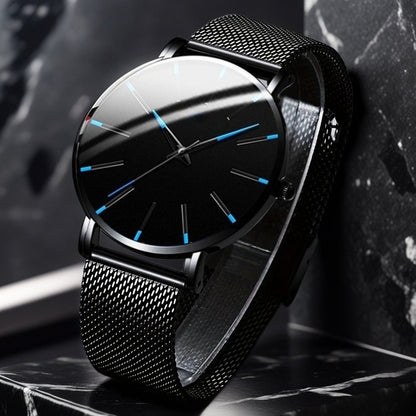 Men's Quartz Watch - Business Casual Set of 2 - Simple Analog Wristwatch Pair for Women - product detail view 4