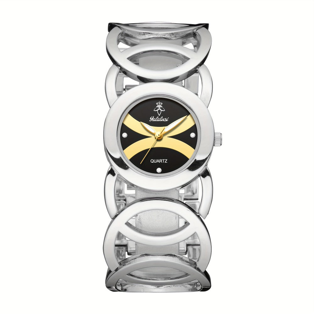 Women's Quartz Watch - Butterfly Rhinestone 's Gold Silver Tone Glowing Dial Elegant Fashion - product detail view 9
