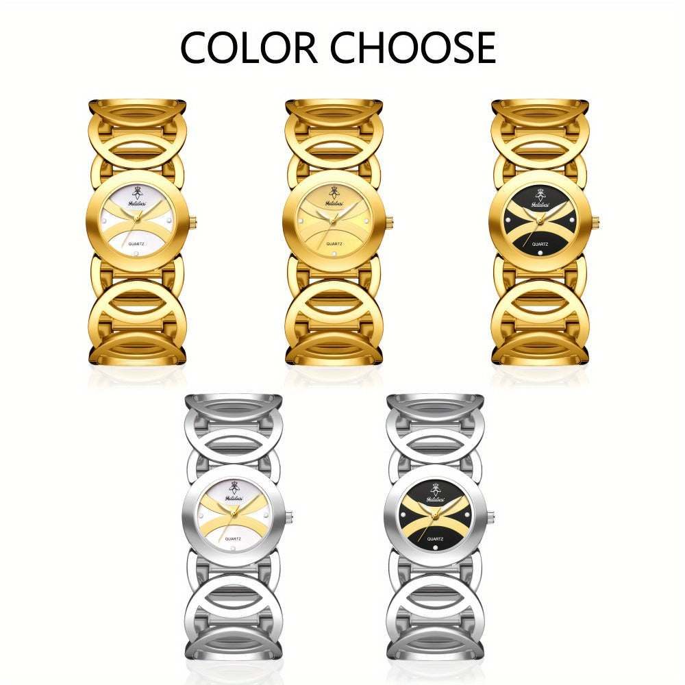Women's Quartz Watch - Butterfly Rhinestone 's Gold Silver Tone Glowing Dial Elegant Fashion - product detail view 10