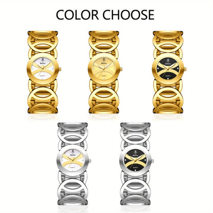 Women's Quartz Watch - Butterfly Rhinestone 's Gold Silver Tone Glowing Dial Elegant Fashion - product detail view 10