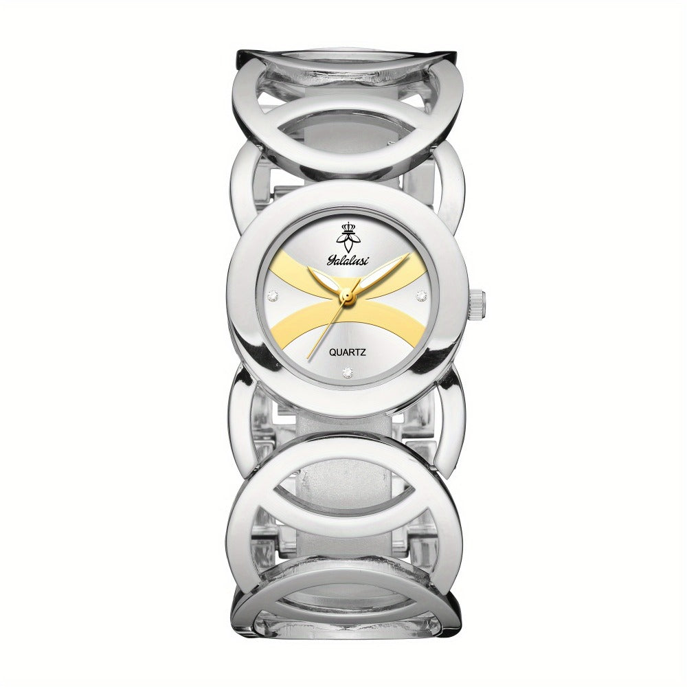 Women's Quartz Watch - Butterfly Rhinestone 's Gold Silver Tone Glowing Dial Elegant Fashion - product detail view 11
