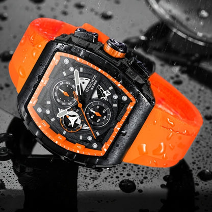 Men's Quartz Watch - Chronograph for Luxury Tonneau Sport Wristwatch Luminous Waterproof Racing - product detail view 7