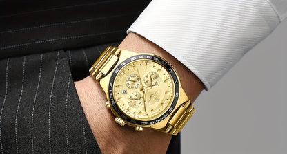 Men's Quartz Watch - Chronograph Sport REWARD VIP Luminous Stainless Steel Wristwatch Ice Blue - product detail view 19