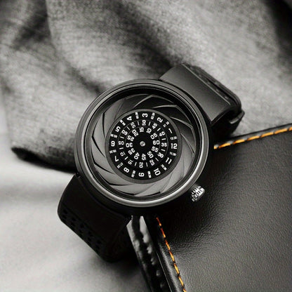 Men's Quartz Watch - Concept Password Dial for Unique Fashion Wristwatch with Extra Strap & - product detail view 4