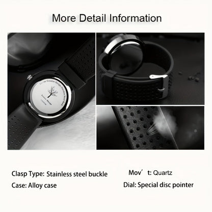 Men's Quartz Watch - Concept Password Dial for Unique Fashion Wristwatch with Extra Strap & - product detail view 6