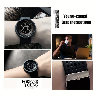 Men's Quartz Watch - Concept Password Dial for Unique Fashion Wristwatch with Extra Strap & - product detail view 9