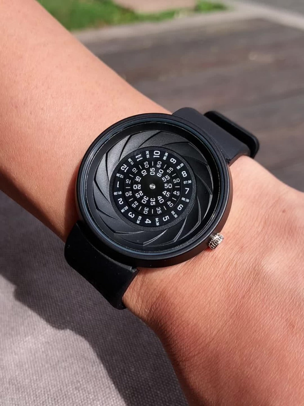 Men's Quartz Watch - Concept Password Dial for Unique Fashion Wristwatch with Extra Strap & - product detail view 11