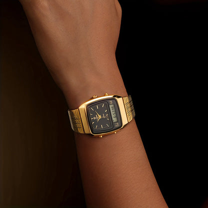Men's Quartz Watch - Dual Display for Women LIEBIG Luxury Business Wristwatch with Digital - product detail view 2