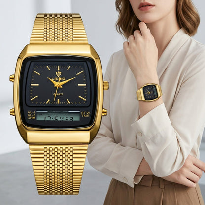 Men's Quartz Watch - Dual Display for Women LIEBIG Luxury Business Wristwatch with Digital - product detail view 10