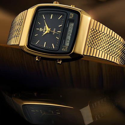 Men's Quartz Watch - Dual Display for Women LIEBIG Luxury Business Wristwatch with Digital - product detail view 11