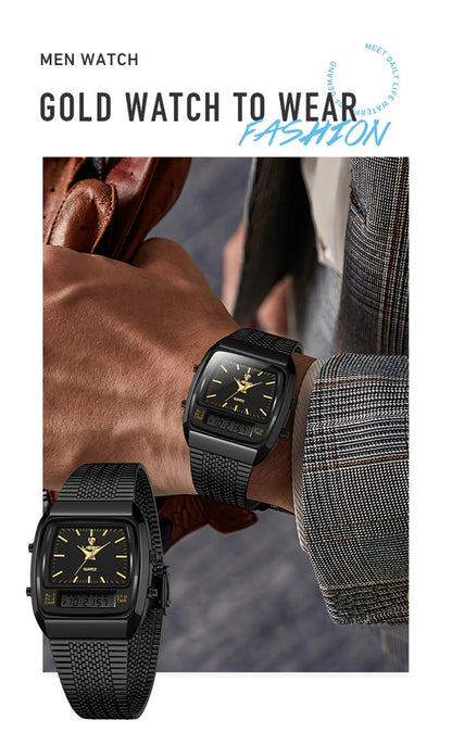 Men's Quartz Watch - Dual Display for Women LIEBIG Luxury Business Wristwatch with Digital - product detail view 26