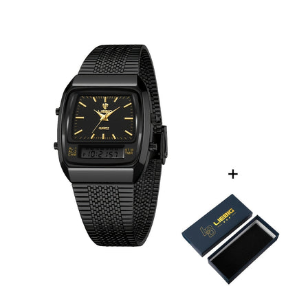 Men's Quartz Watch - Dual Display for Women LIEBIG Luxury Business Wristwatch with Digital - product detail view 32