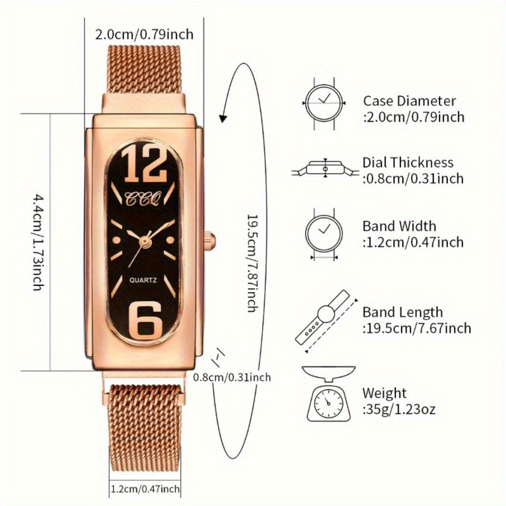 Women's Quartz Watch - Fashion Casual for Innovative Analog Dial, Everyday Wristwatch, Versatile - product detail view 6