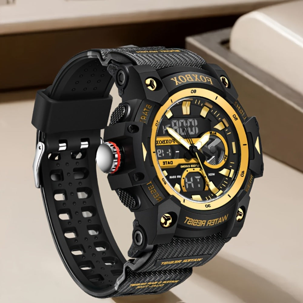 Men's Quartz Watch - FOXBOX LED Digital Night Light Stopwatch Multifunctional Outdoor Hiking - product detail view 6