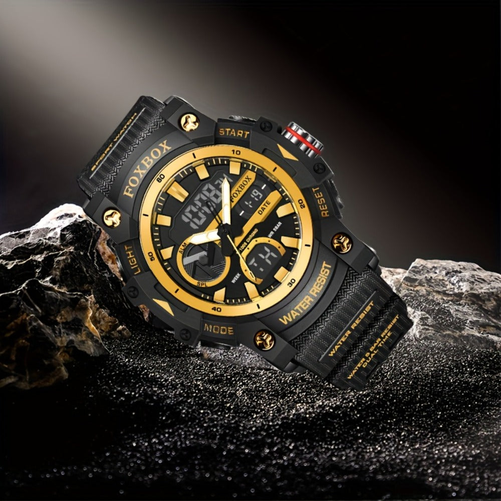 Men's Quartz Watch - FOXBOX LED Digital Night Light Stopwatch Multifunctional Outdoor Hiking - product detail view 8