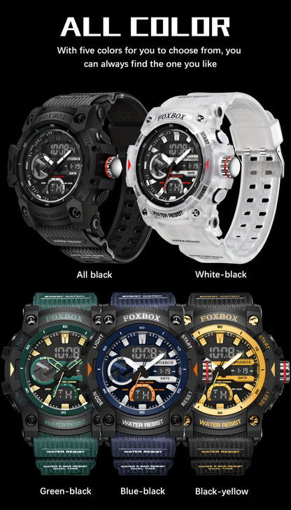 Men's Quartz Watch - FOXBOX LED Digital Night Light Stopwatch Multifunctional Outdoor Hiking - product detail view 16