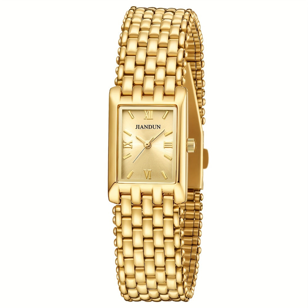 Women's Quartz Watch - Gold Bracelet for Vintage Ladies Wristwatch, Stainless Steel Band - main product view