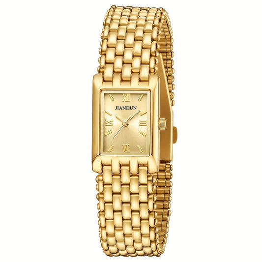 Women's Quartz Watch - Gold Bracelet for Vintage Ladies Wristwatch, Stainless Steel Band - main product view
