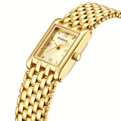 Women's Quartz Watch - Gold Bracelet for Vintage Ladies Wristwatch, Stainless Steel Band - product detail view 2