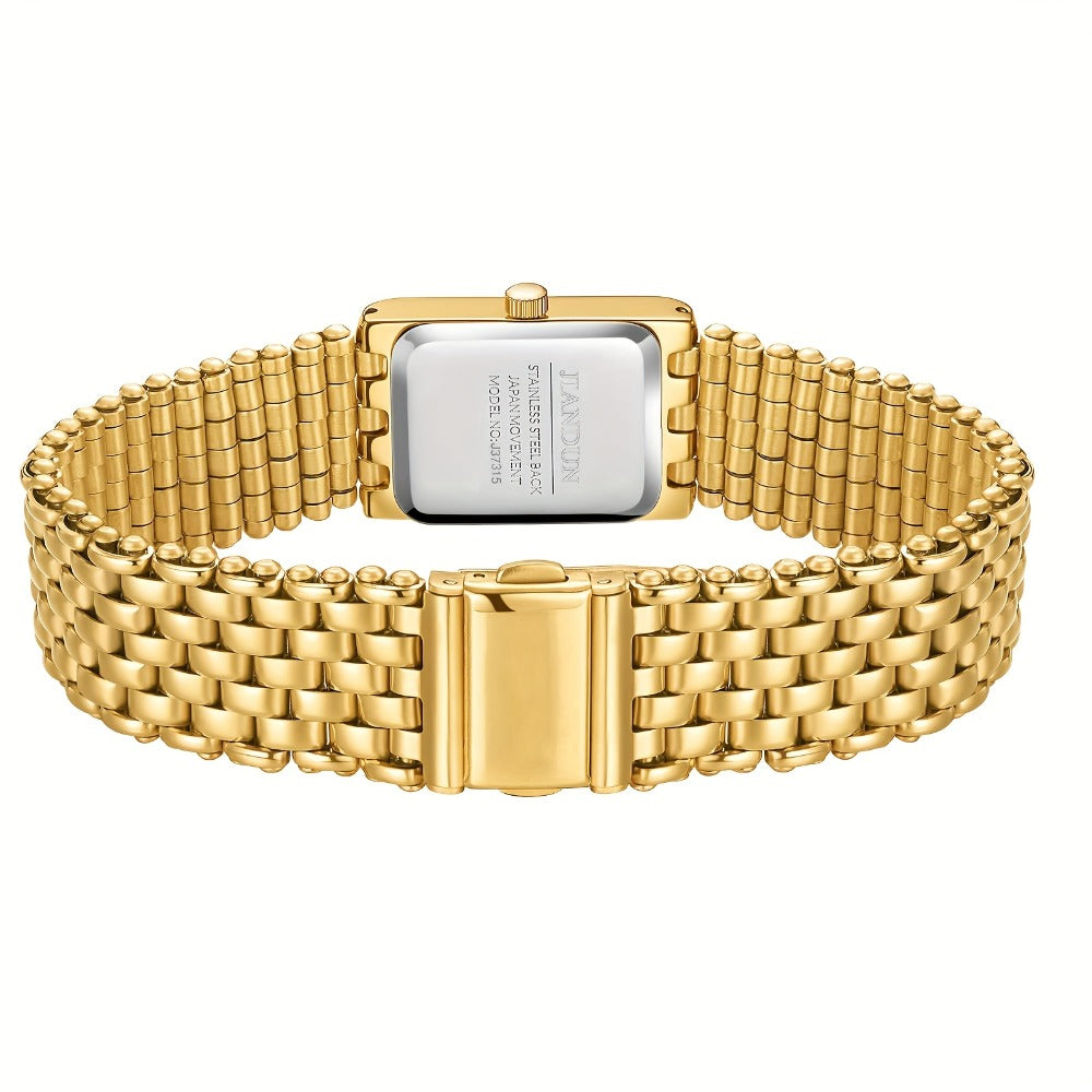 Women's Quartz Watch - Gold Bracelet for Vintage Ladies Wristwatch, Stainless Steel Band - product detail view 3