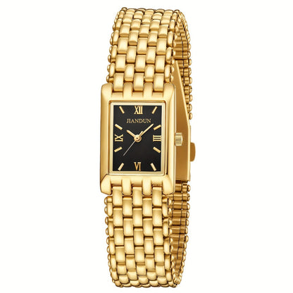Women's Quartz Watch - Gold Bracelet for Vintage Ladies Wristwatch, Stainless Steel Band - product detail view 4