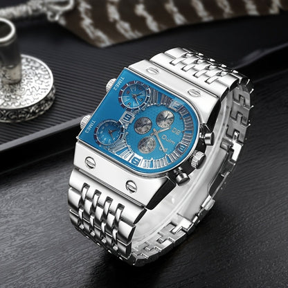 Men's Quartz Watch - Gold for Luxury Chronograph Roman Numeral Dial Date Multi-Timezone Alloy - product detail view 10