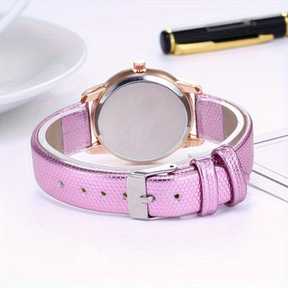 Women's Quartz Watch - Graphic Color for Girls Cute Fashion Analog Wristwatch with Colorful - product detail view 8