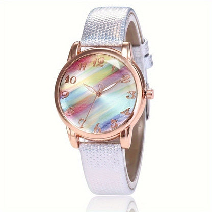 Women's Quartz Watch - Graphic Color for Girls Cute Fashion Analog Wristwatch with Colorful - product detail view 9