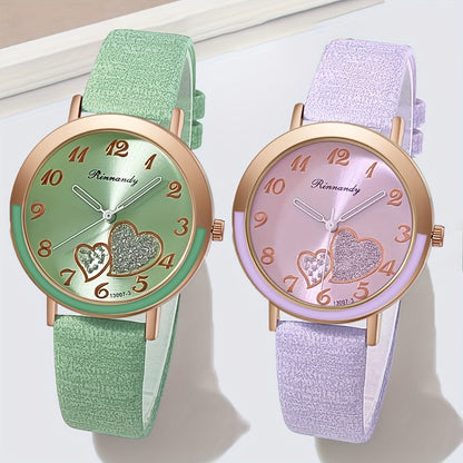Women's Quartz Watch - Heart for Candy Color Wristwatch, Cute Zinc Alloy Case & Band, Fashion - main product view