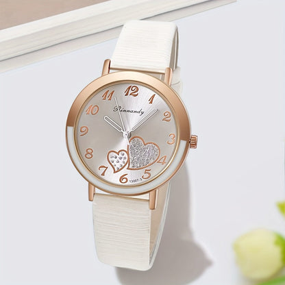 Women's Quartz Watch - Heart for Candy Color Wristwatch, Cute Zinc Alloy Case & Band, Fashion - product detail view 9