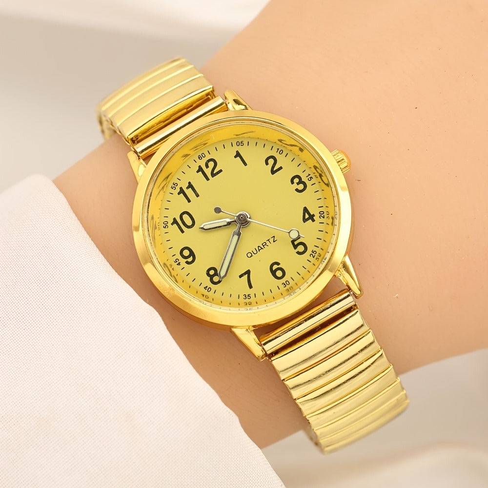 Women's Quartz Watch - Luminous 's with Elastic Band Adjustable Wristwatch, Glow in Dark Dial - product detail view 8