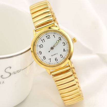 Women's Quartz Watch - Luminous 's with Elastic Band Adjustable Wristwatch, Glow in Dark Dial - product detail view 10