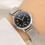Silvery case black face